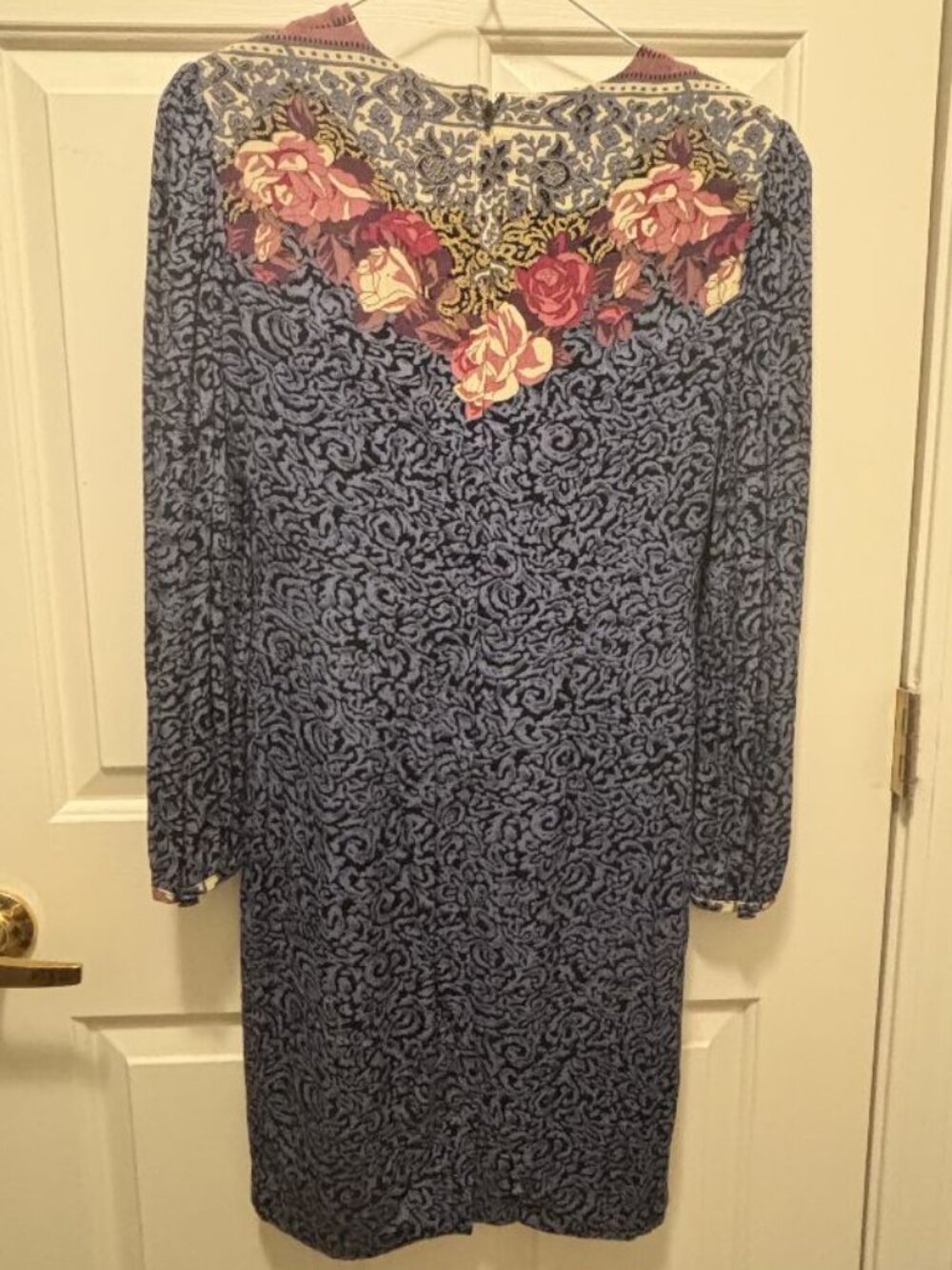Carole Little PetitesโVintage 90's Dusty blue/sky blue and black dress. 2P